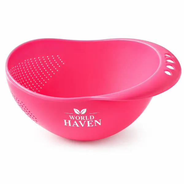 Plastic_Pink_Perforated_Colander_Bowl