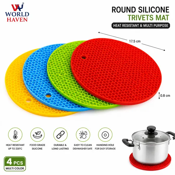 Silicone_Round_Honeycomb_Trivet_Set