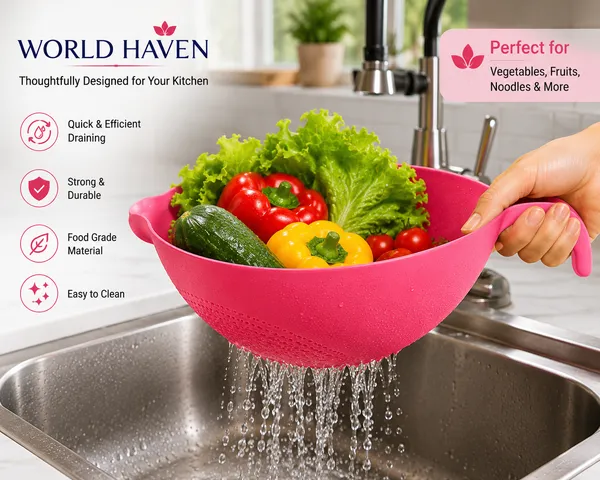 Plastic_Pink_Perforated_Colander_Bowl