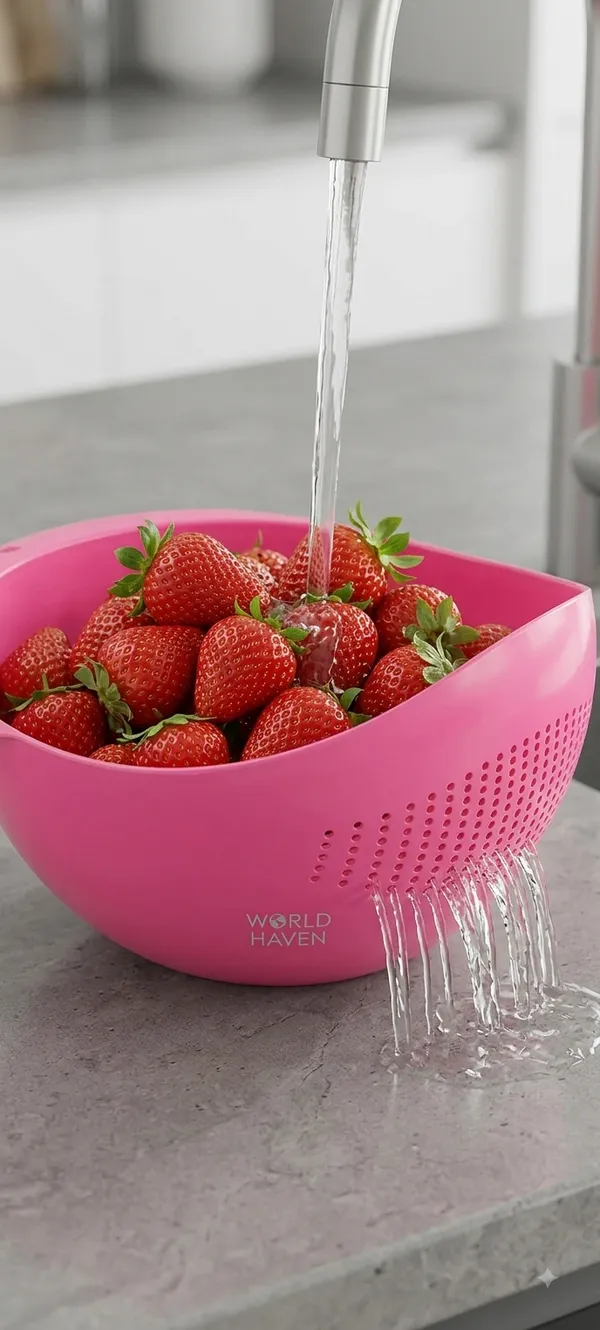Plastic_Pink_Perforated_Colander_Bowl
