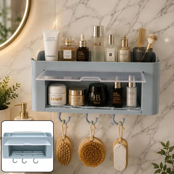 Plastic_Modern_Bathroom_Storage_Organizer_With_Hooks