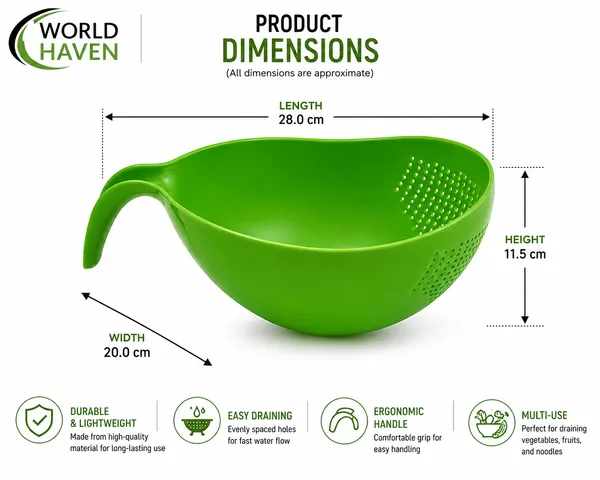 Green_Solid_Handled_Colander_Strainer