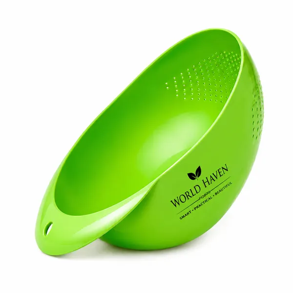 Plastic_Green_Perforated_Handled_Colander