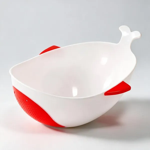 Plastic_Red_And_White_Perforated_Colander_Bowl