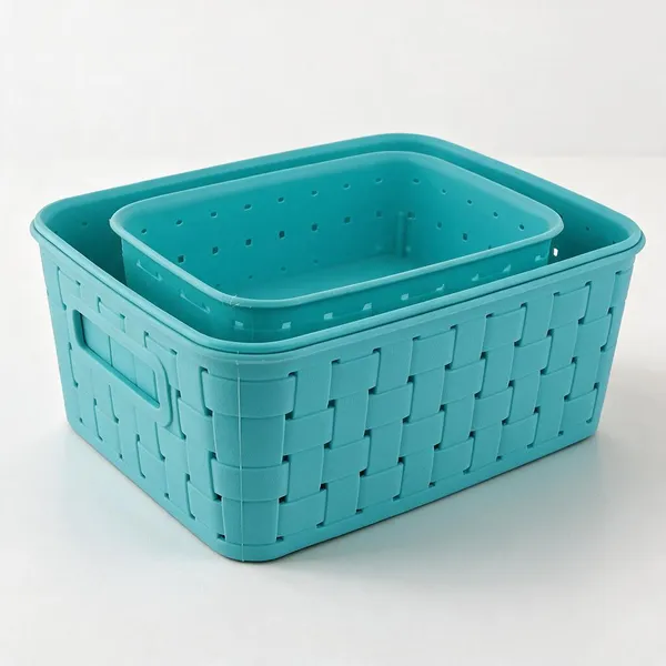 Plastic_Contemporary_Woven_Pattern_Storage_Basket_Set_Of_3
