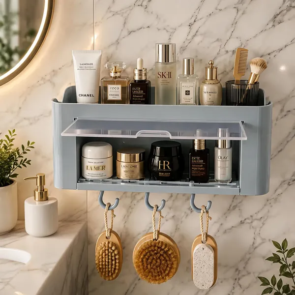 Plastic_Modern_Bathroom_Storage_Organizer_With_Hooks
