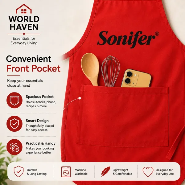 Red_Polyester_Cooking_Apron_For_Adults_Pack_Of_4