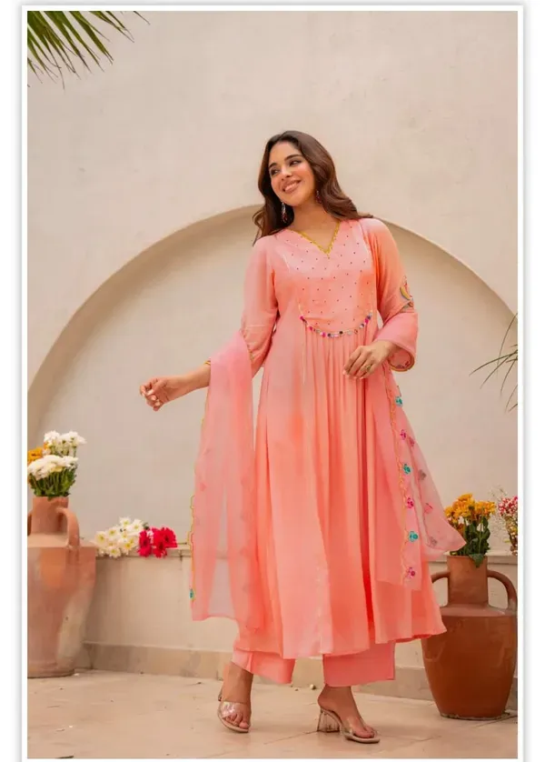 Elegant_Peach_Anarkali_Kurta_Set_With_Embroidered_Dupatta