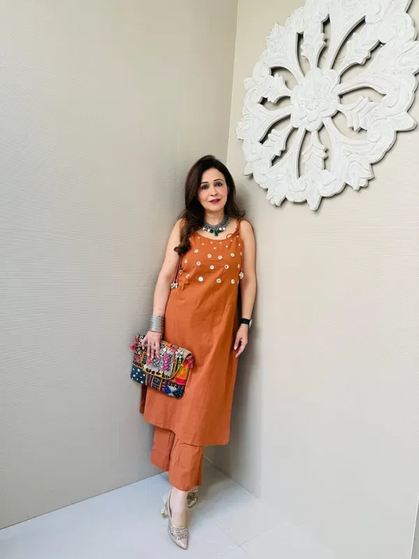 Light_Brown_Premium_Cotton_Slub_Co_Ord_Set_For_Women