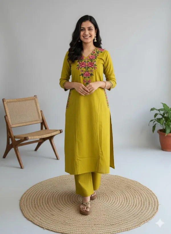 Elegant_Mustard_Yellow_Embroidered_Kurta_Set_For_Women