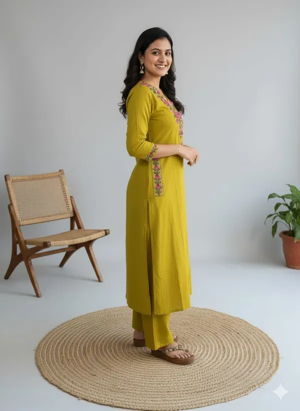 Elegant_Mustard_Yellow_Embroidered_Kurta_Set_For_Women