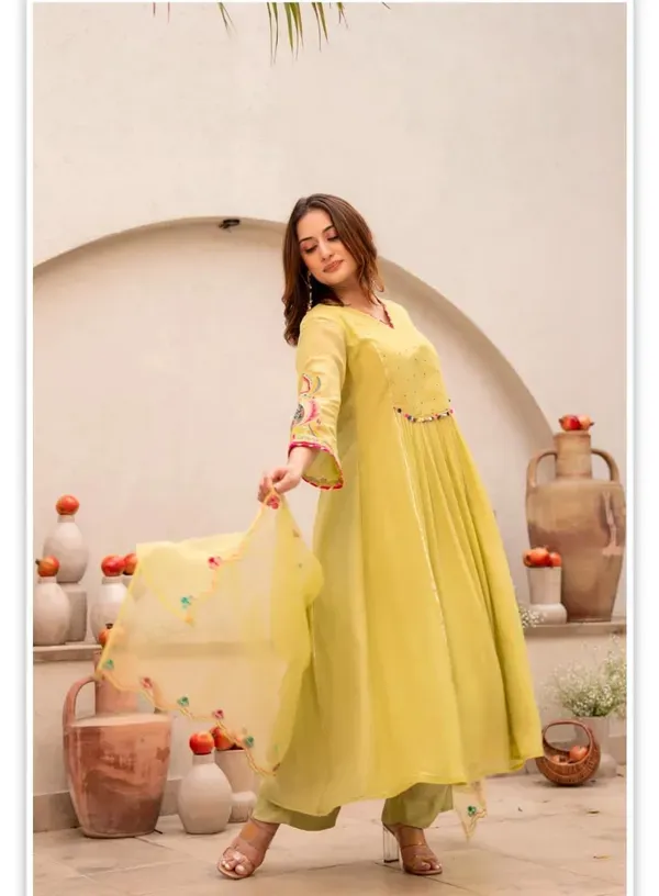 Elegant_Lime_Yellow_Anarkali_Kurta_Set_With_Embroidered_Dupatta