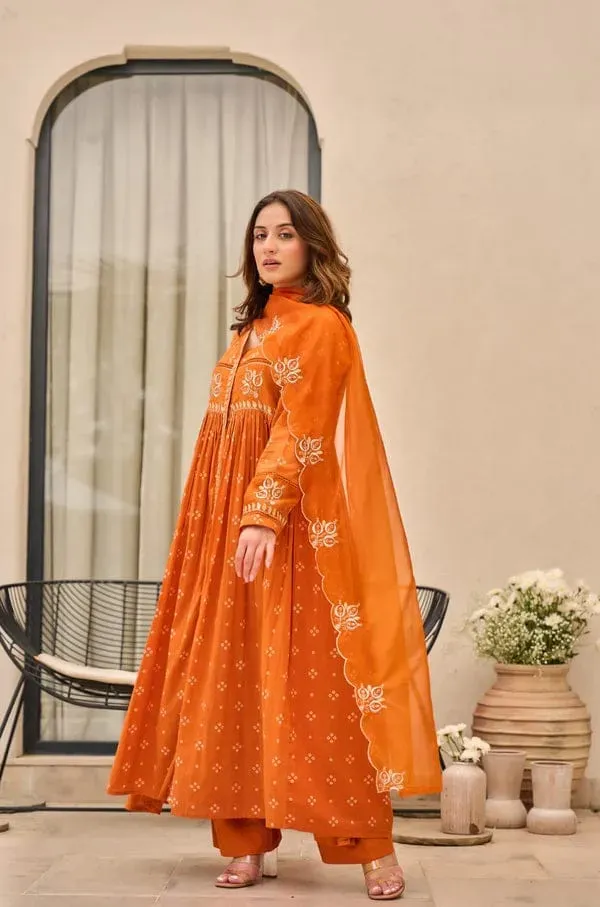 Vibrant_Orange_Embroidered_Kurta_Set_With_Dupatta