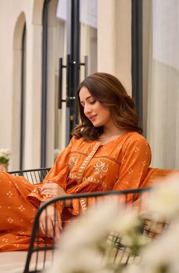 Vibrant_Orange_Embroidered_Kurta_Set_With_Dupatta