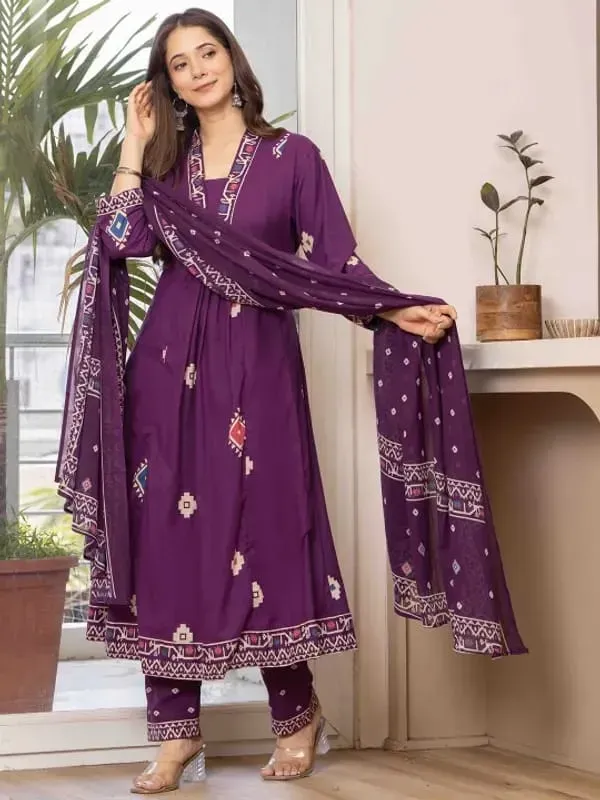 Elegant_Purple_Printed_Anarkali_Kurta_Set