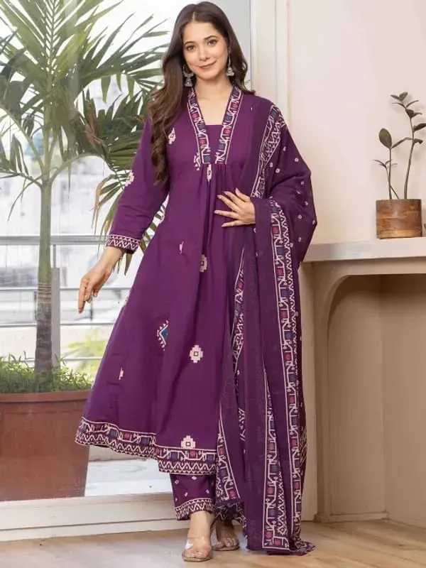 Elegant_Purple_Printed_Anarkali_Kurta_Set