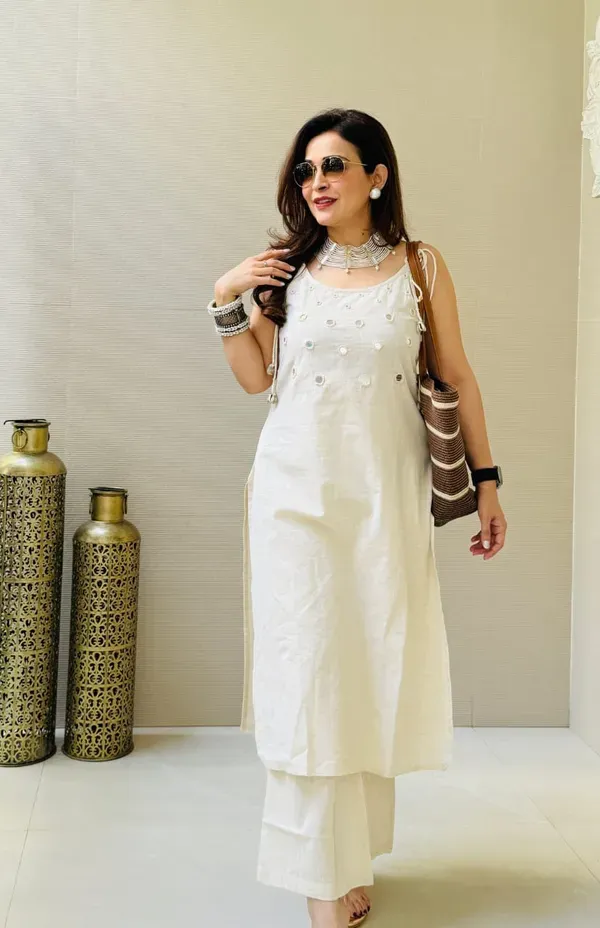 Off_White_Premium_Cotton_Slub_Co_Ord_Set_For_Women