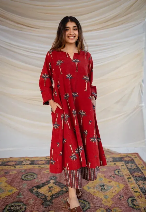 Red_Cotton_Printed_Co_Ord_Set_For_Women