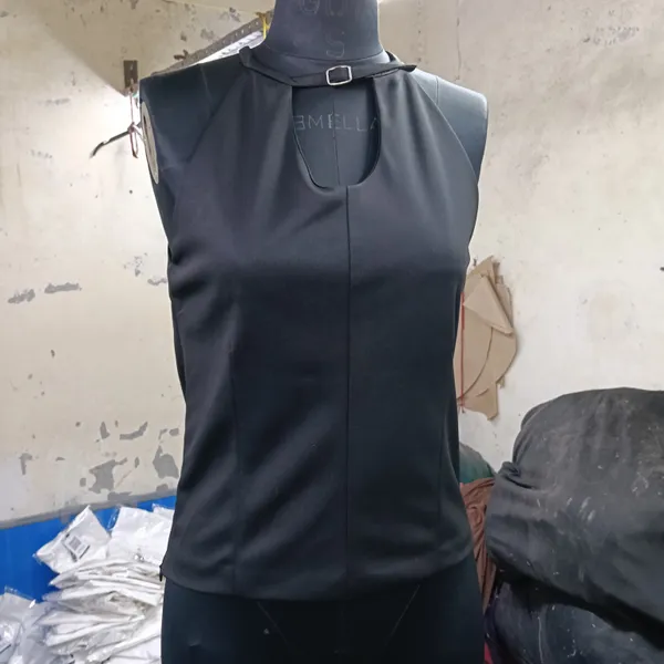 Black_Leather-Look_Sleeveless_Top_for_Women