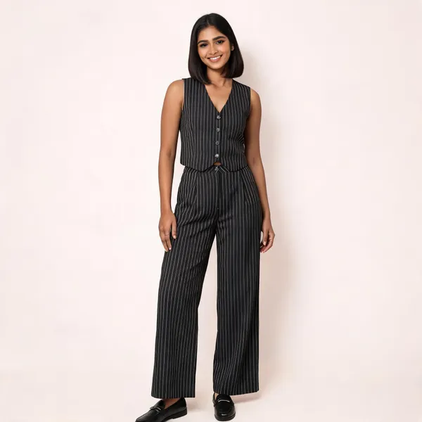 Black_Pinstripe_Waistcoat_Trouser_Set_For_Women