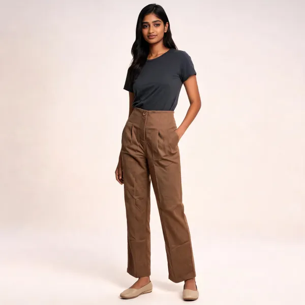 Brown_Straight_Fit_Trousers_For_Women
