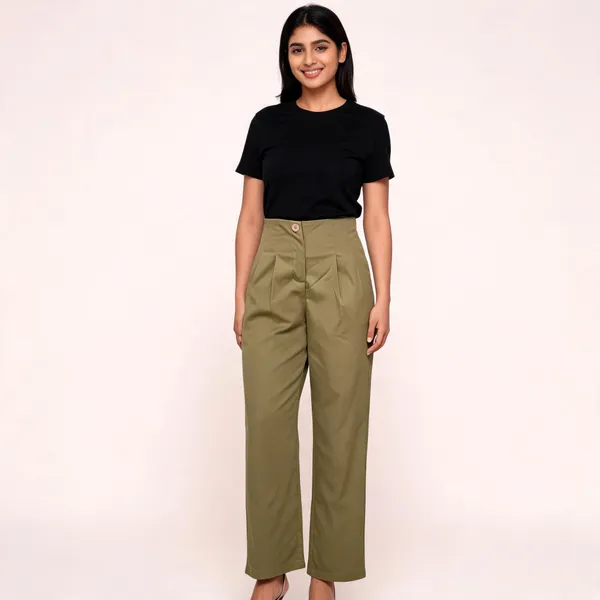 Olive_Wide_Leg_Trousers_For_Women