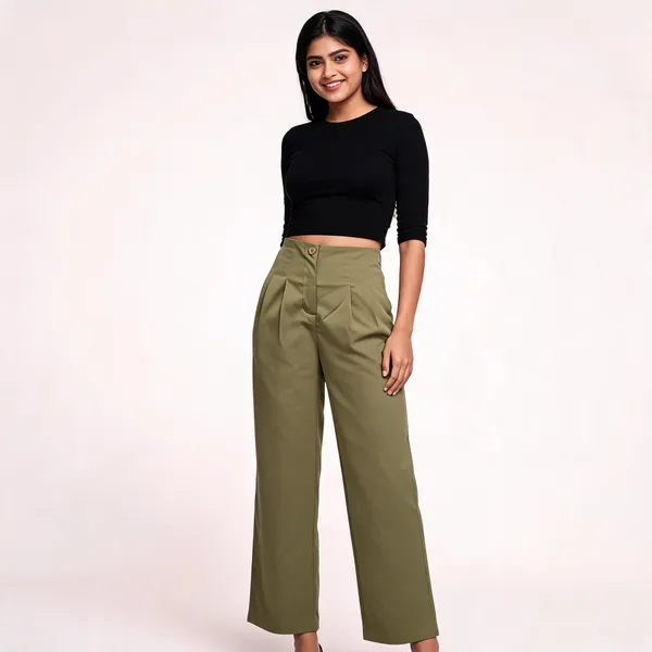 Olive_Wide_Leg_Trousers_For_Women