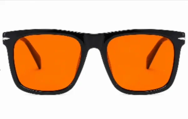 After7_Wayfarer_Black_Blue_Light_Blocking_Sleep_Glasses_Orange_Tint