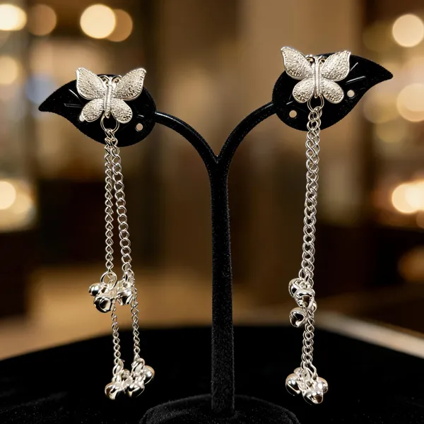 Silver_Brass_Chain_Drop_Earrings_For_Women