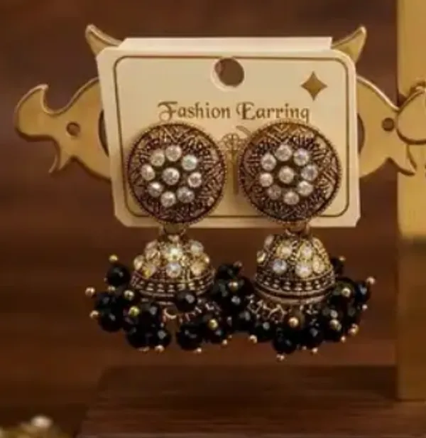 Black_And_Gold_Brass_Jhumka_Earrings_For_Women