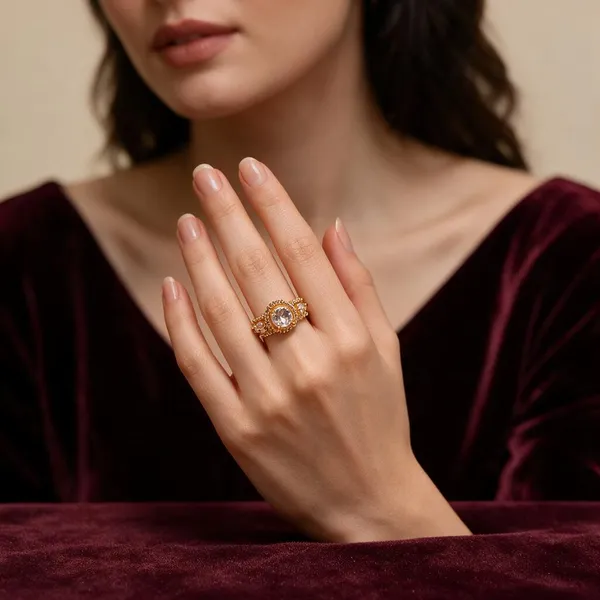 Gold_Brass_Statement_Ring_For_Women