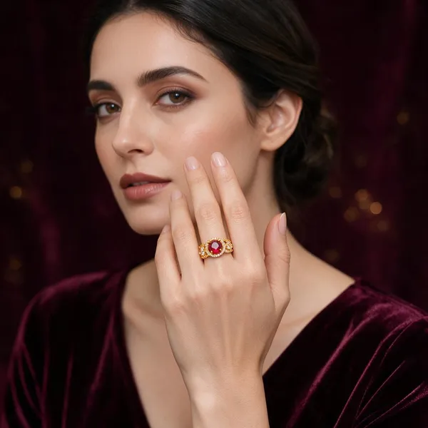 Gold_And_Red_Brass_Statement_Ring_For_Women