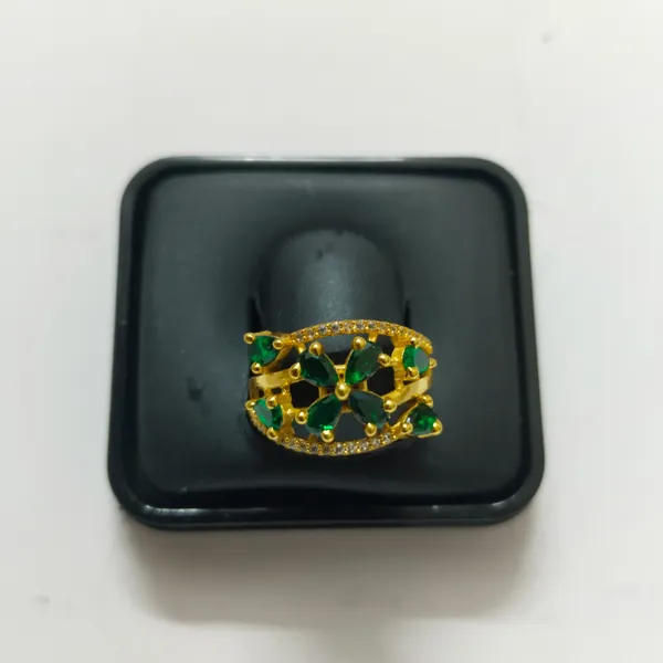 Green_Gold_Tone_Floral_Ring_for_Women