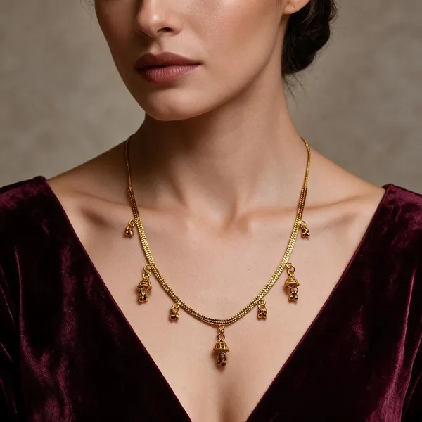 Gold_Brass_Charm_Necklace_For_Women