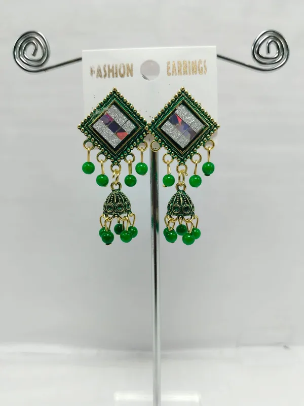 Green_Brass_Dangle_Earrings_For_Women