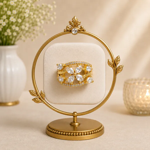 Gold_Tone_Crystal_Floral_Brooch_For_Women