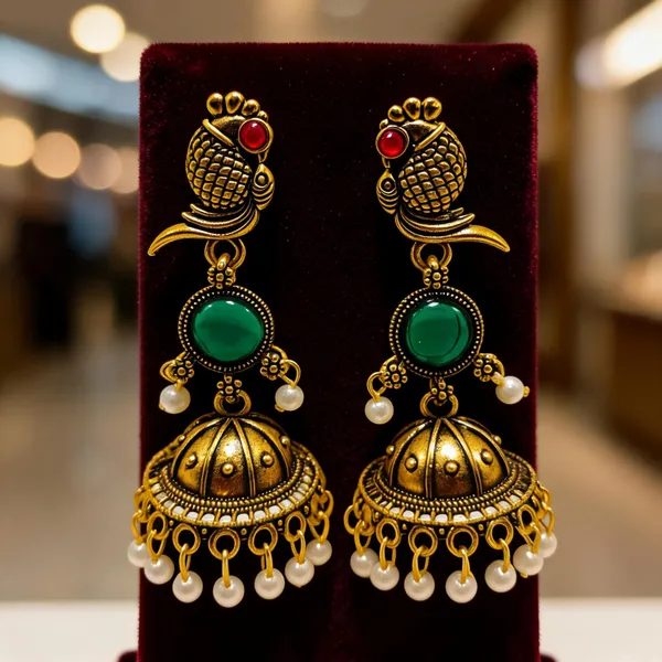 Purple_Brass_Jhumka_Earrings_For_Women