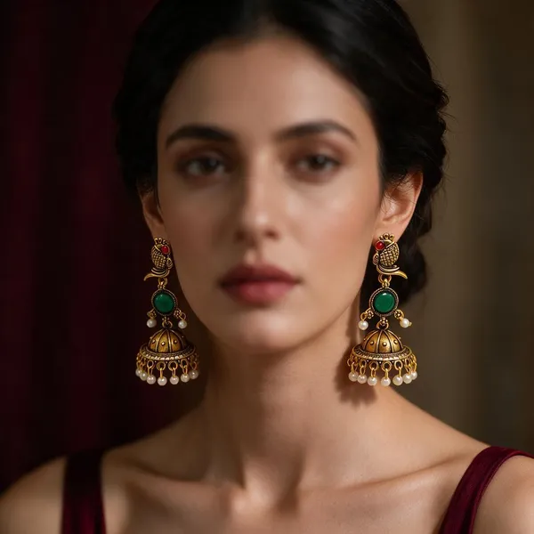 Purple_Brass_Jhumka_Earrings_For_Women