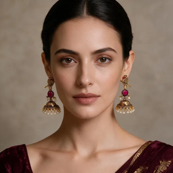 Gold_Brass_Jhumka_Earrings_For_Women