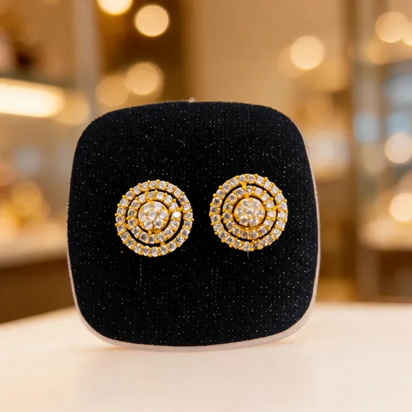 Gold_Brass_Stud_Earrings_For_Women