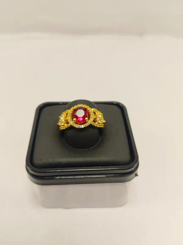 Gold_And_Red_Brass_Statement_Ring_For_Women