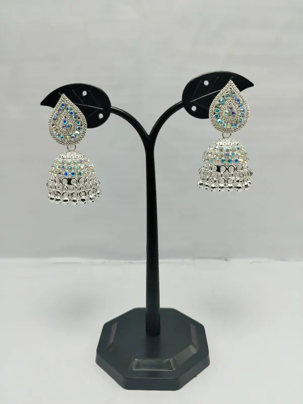 Silver_Brass_Jhumka_Earrings_For_Women