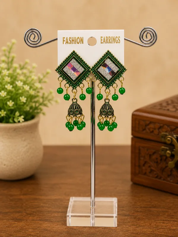 Green_Brass_Dangle_Earrings_For_Women