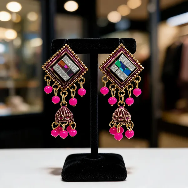 Multicolor_Brass_Drop_Earrings_For_Women