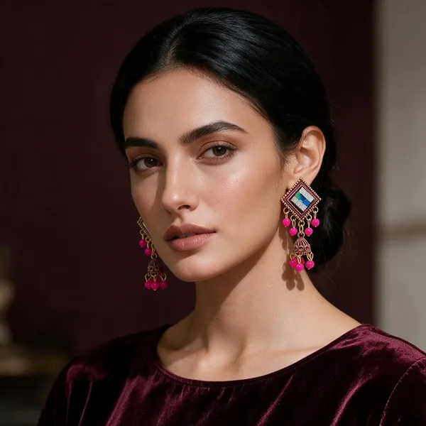 Multicolor_Brass_Drop_Earrings_For_Women