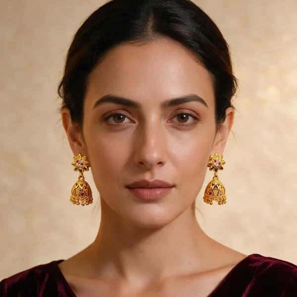 Gold_Brass_Jhumka_Earrings_For_Women