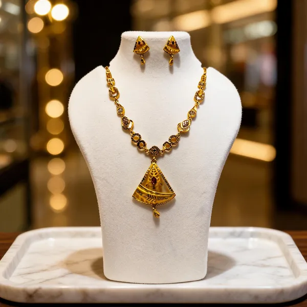 Gold_Brass_Pendant_Necklace_Set_For_Women