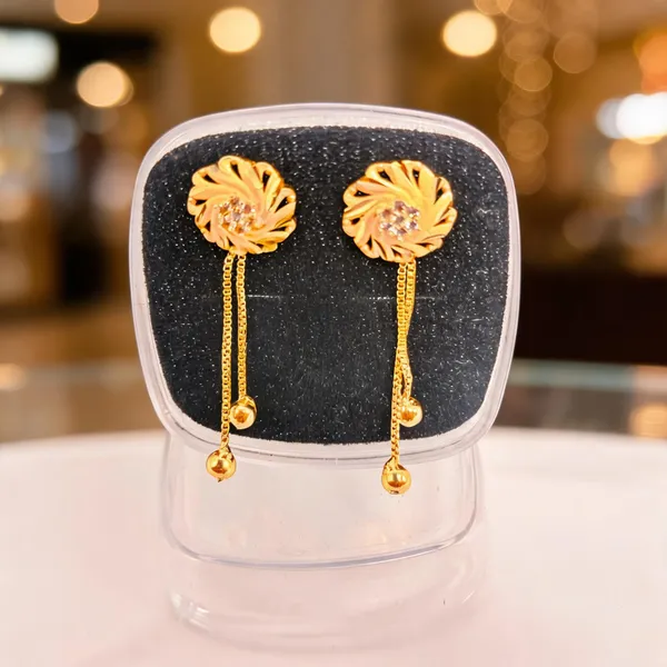 Gold_Brass_Chain_Drop_Earrings_For_Women