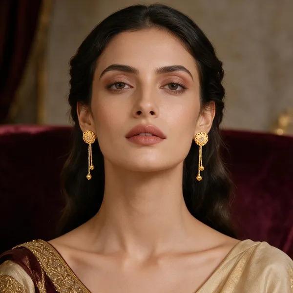 Gold_Brass_Chain_Drop_Earrings_For_Women