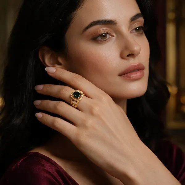 Gold_Brass_Statement_Ring_For_Women
